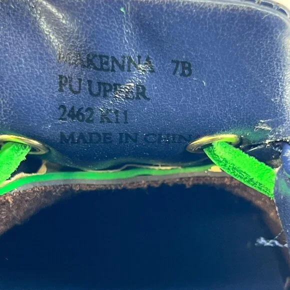 Lauren Ralph Lauren Womens Makenna Green Navy Blue Lace Up Size 7B Boat Shoes - Picture 11 of 11